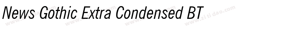 News Gothic Extra Condensed BT字体转换
